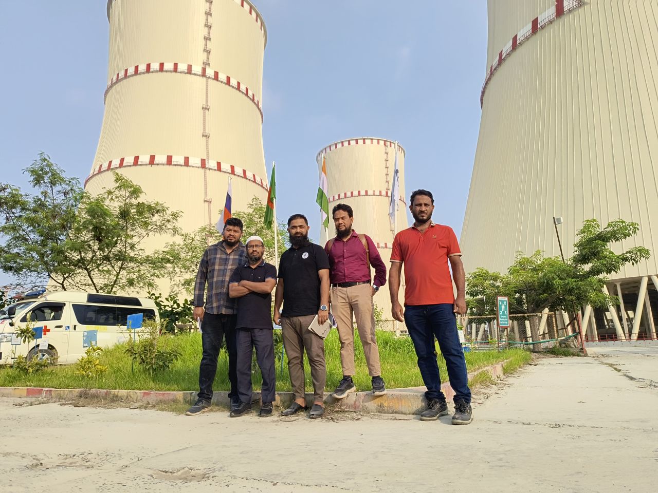 Engineering team at Rooppur Nuclear Power Plant cooling towers