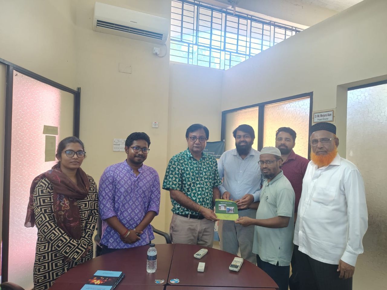 Engr. Shahjahan Alam with Professor Dr. Chayon Kumer Saha and the BAU visit team